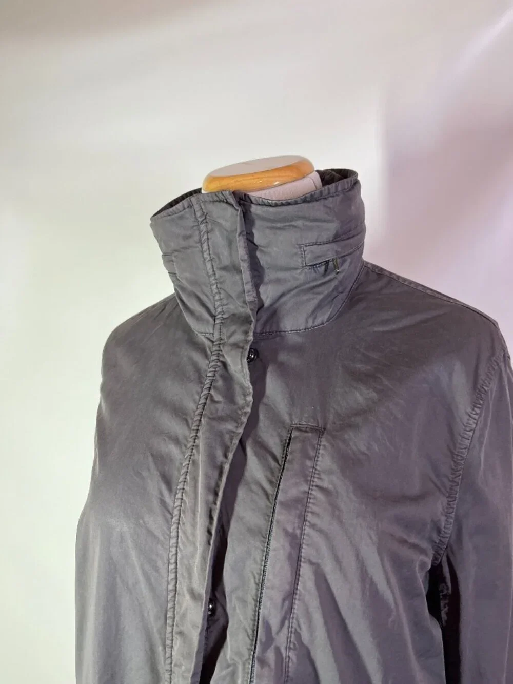 Standard James Perse Size 2 (M) Grey Fishtail Parka Jacket
